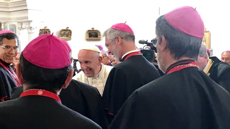 Rencontre du Pape avec les évêques du Pérou, ce dimanche 21 janvier 2018.