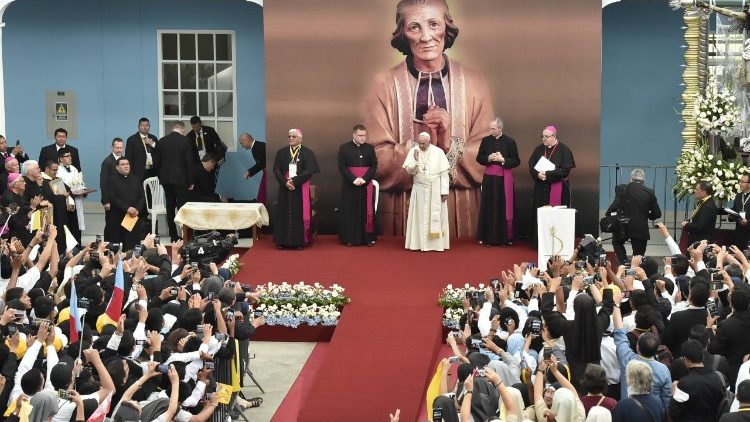 Le Saint-Père a prononcé un discours devant les prêtres, consacrés et séminaristes péruviens, à Trujillo, le 20 janvier 2018.