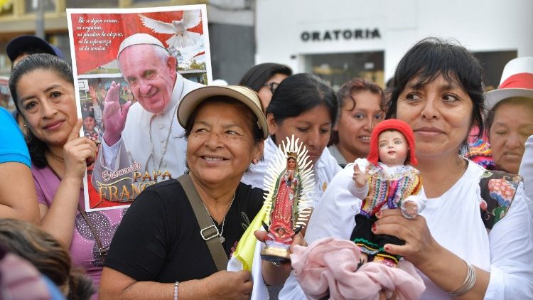 Viaggio apostolico in Perù , 2018: la gioia dei fedeli 