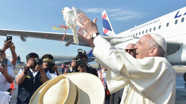 Papa no Aeroporto de Trujillo