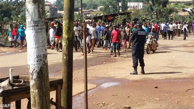 Des manifestations à Bamenda au Cameroun, le 21 décembre 2017.