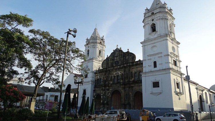 La cathédrale Santa Maria la Antigua de Panama, où le Pape célèbre la messe, samedi 26 janvier 2019. 
