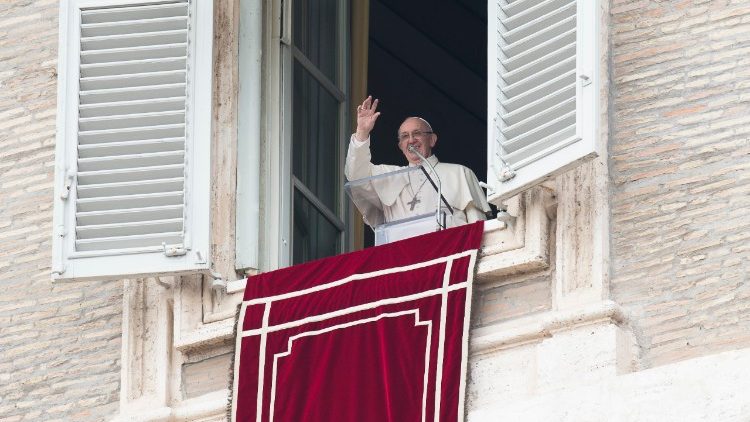 Le Pape François, lors de l'angélus du 14 janvier 2018.