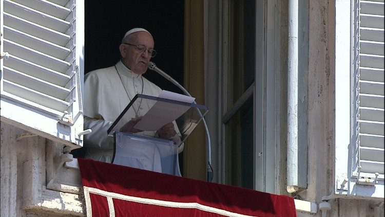 Pope Francis speaks before thousands gathered in St Peter's Square