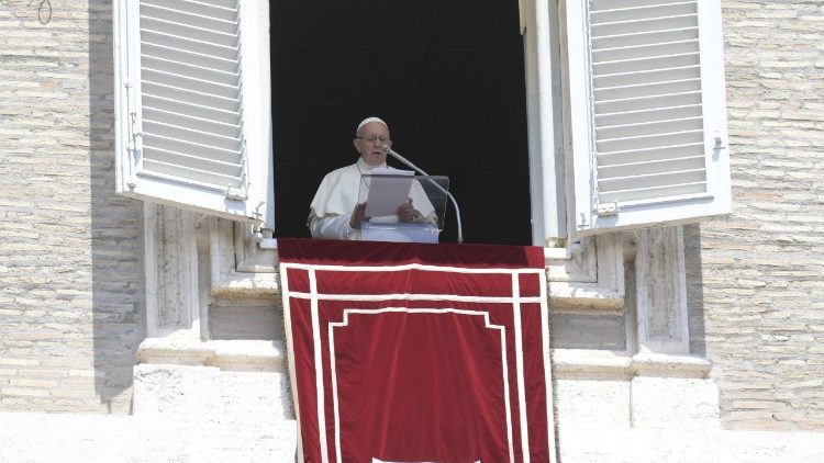 Le Pape François lors du Regina Coeli du 20 mai 2018.