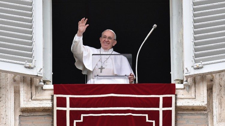 Le Pape François lors de l'Angélus du 25 février 2018.