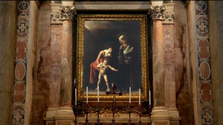 Das Caravaggio-Gemälde "Madonna dei Parafrenieri"