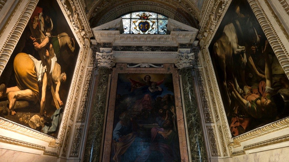 切拉西小堂右側的《聖保祿的皈依》