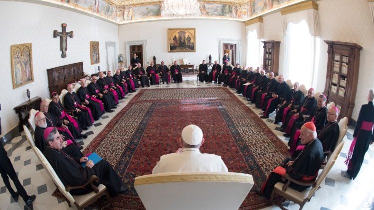 Les évêques chiliens au Vatican en février 2017