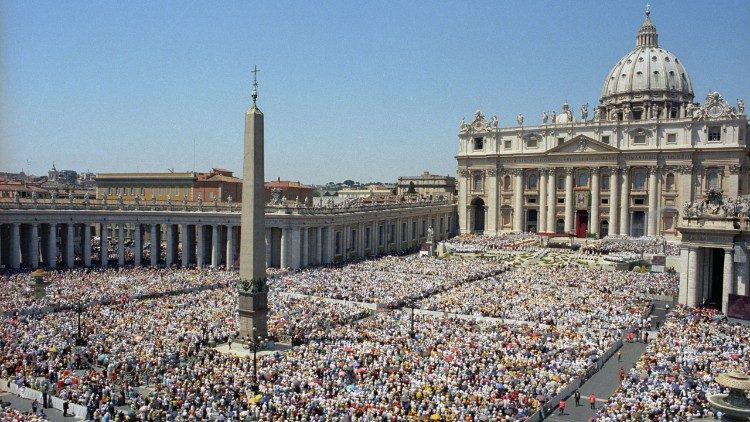 A public event in St. Peter's Square, Rome.