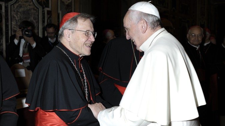 Cardinal Walter Kasper with Pope Francis