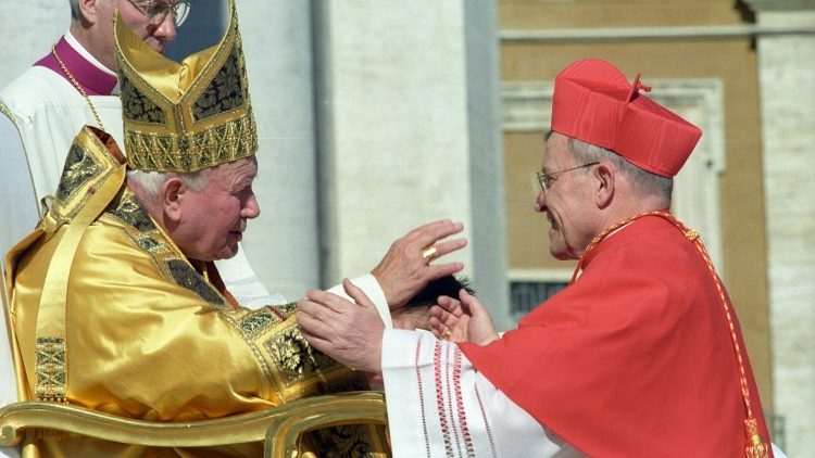 Johannes Paul mit seinem Ökumene-Verantwortlichen, dem deutschen Kardinal Walter Kasper