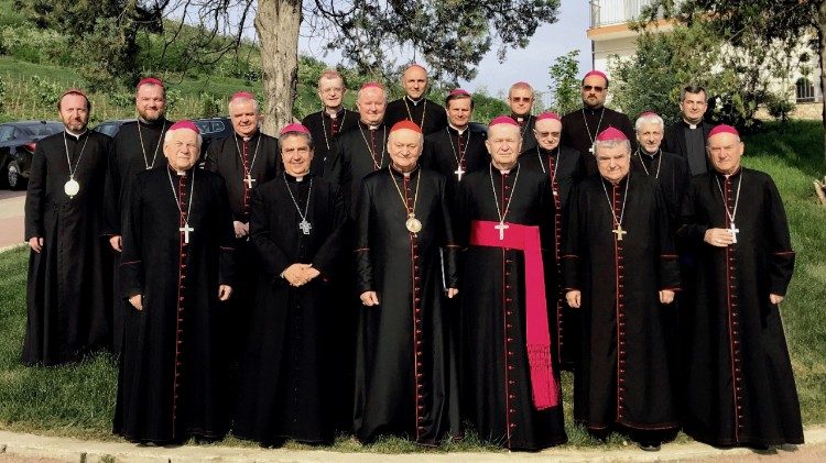 Foto di gruppo con i vescovi della Conferenza Episcopale di Romania