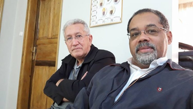 D. Pedro Zilli  e  D. Ildo Fortes em Dakar na reunião da Fundação João Paulo II para o Sahel em  fevereiro de 2018