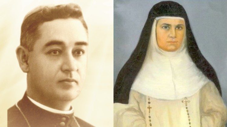 Kolumbijski biskup Miguel Angel Builes i hiszpańska zakonnica Franciszka od Ran Jezusa