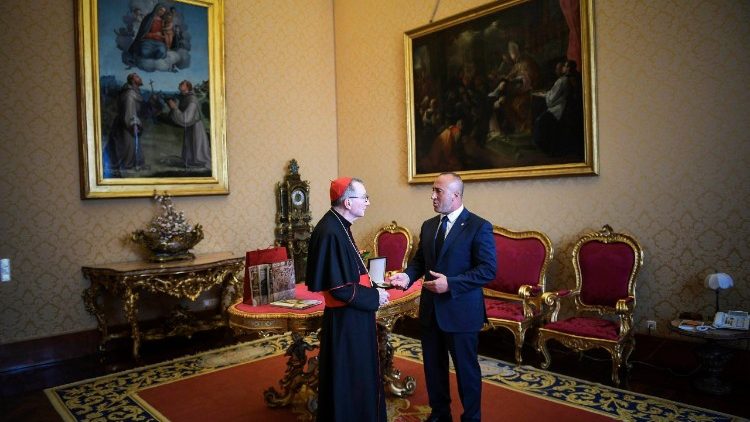  Kryeminstri i Kosovës, Ramush Haradinaj me kardinalin Pietro Parolin