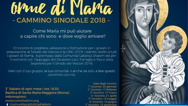  Il manifesto degli incontri di preghiera a Roma in preparazione al Sinodo sui giovani