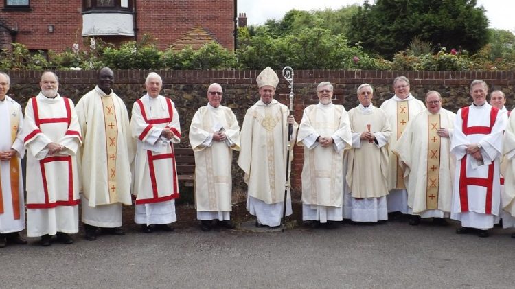 Bishop Paul James Mason, Auxiliary Bishop of Southwark, with priests and deacons from the Kent Pastoral Area