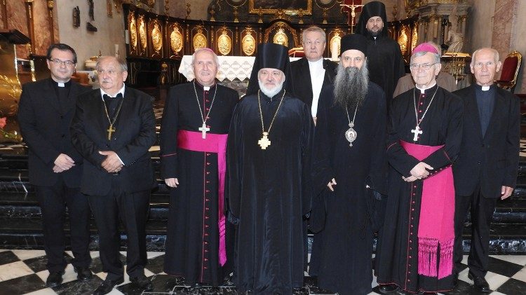 Pri msgr. Stanislavu Zoretu predstavniki Ruske in Srbske pravoslavne Cerkve ter evangeličanske Cerkve.