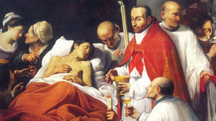 Borromeo Szent Károly beteget látogat