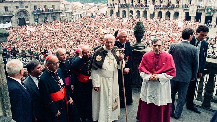 Szent II. János Pál Santiago De Compostelában, 1989.