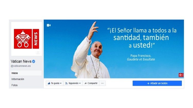 A página do Vatican News no Facebook 