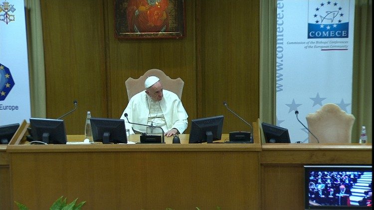 War im Oktober 2017 bei der COMECE zu Gast: Papst Franziskus