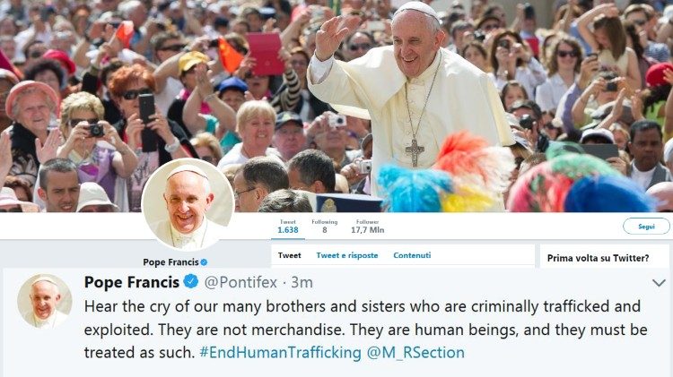 திருத்தந்தையின் டுவிட்டர் செய்திகளை வெளியிடும் @Pontifex வலைத்தளம்