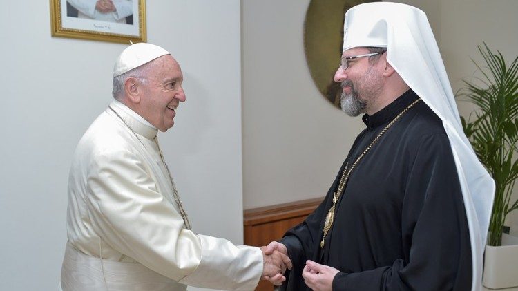 Pope Francis receives His Beatitude, Sviatoslav Shevchuk, Major Archbishop of Kyiv-Halych