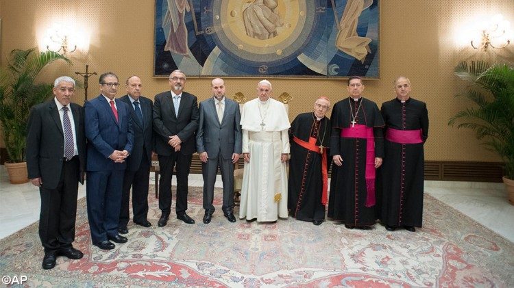 Le Pape recevant la délégation palestinienne, le 6 décembre 2017 au Vatican.