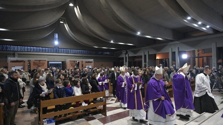 Messfeier in der Pfarrei San Gelasio I., in Rom