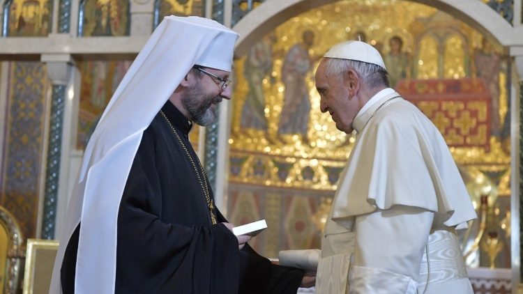 Foto d'archivio: nella Basilica di Santa Sofia l'incontro del Papa con la Comunità Ucraina