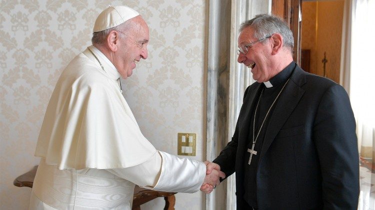 Paduvos vyskupas Claudio Cipolla ir popiežius Pranciškus