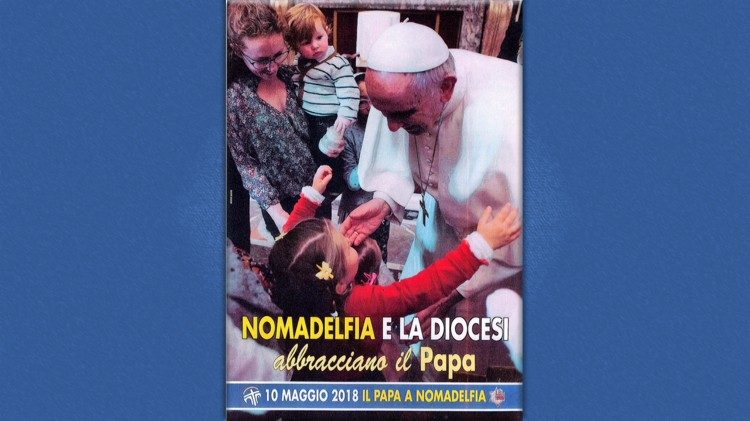 Il manifesto per l'arrivo del Papa a Nomadelfia