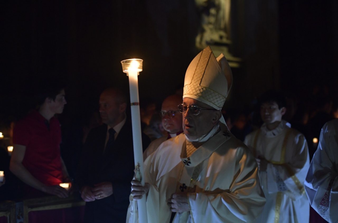 Pope at Easter Vigil Mass Break Silence. Fear. Vatican News