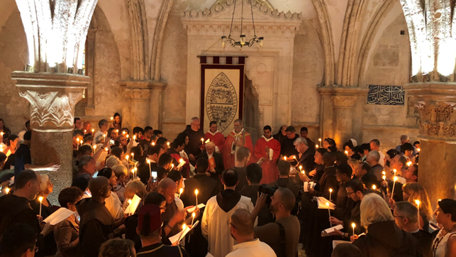 Pentecostés en el Cenáculo en Jerusalén