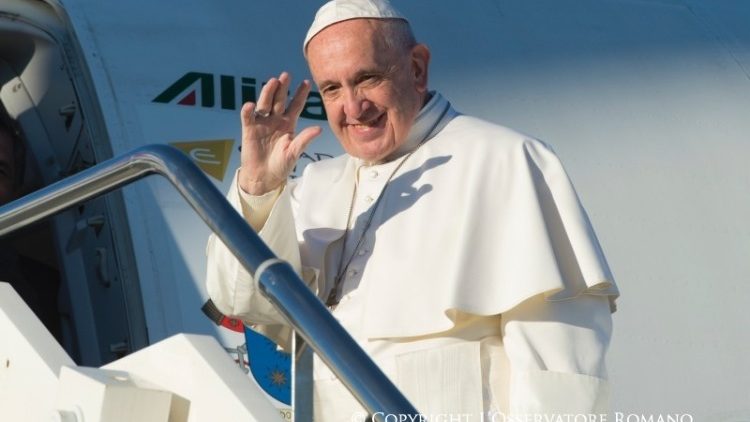 Le Pape François part pour la Colombie, le 7 septembre 2017.