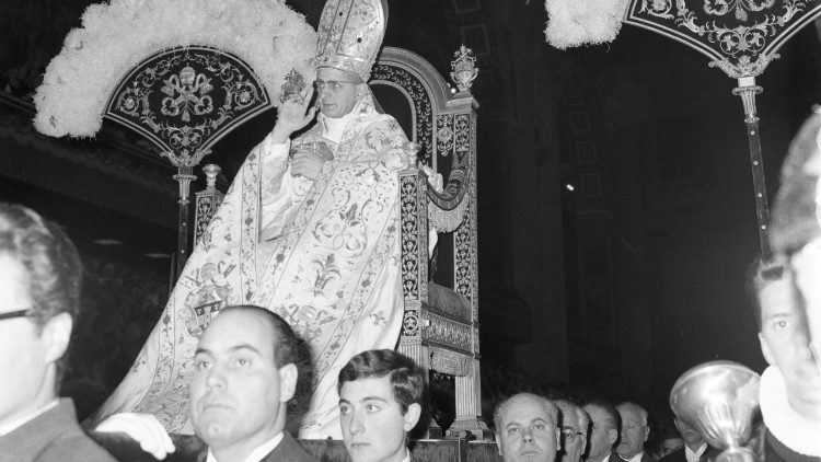 Paul VI. 1963 im Petersdom