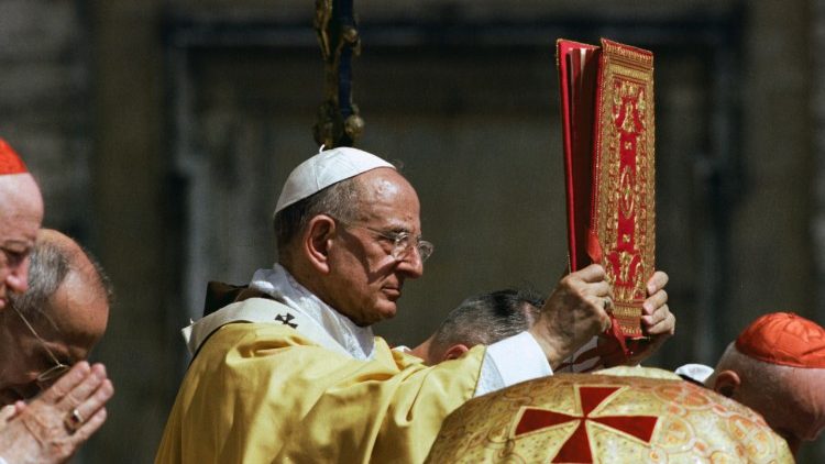 El Papa Pablo VI, celebración eucarística
