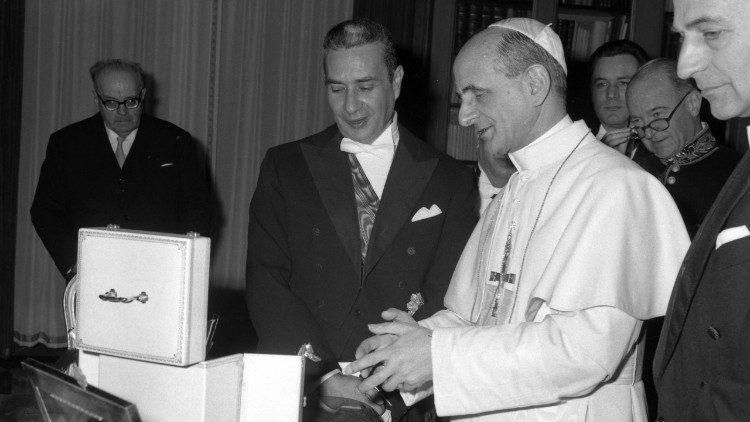 保祿六世1964年1月25日接見莫洛總理