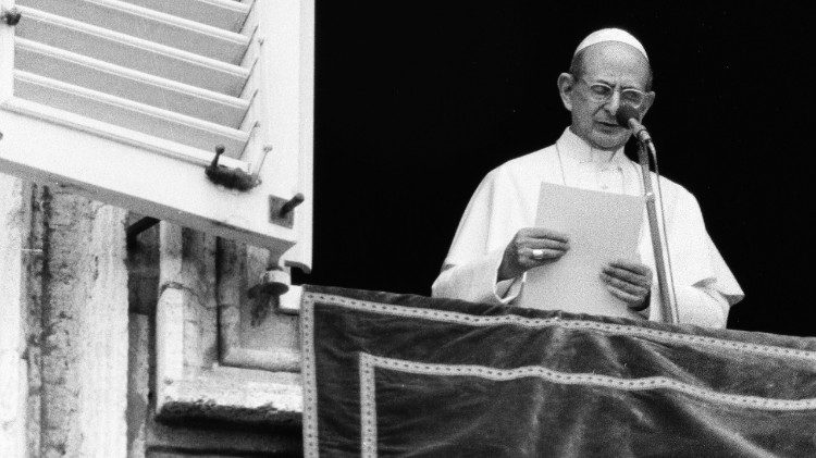Pavel VI. při modlitbě Angelus