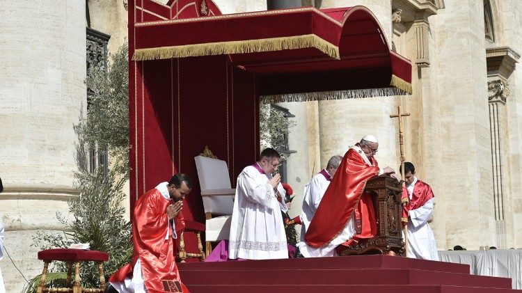 Pope Francis during Palm Sunday Liturgy