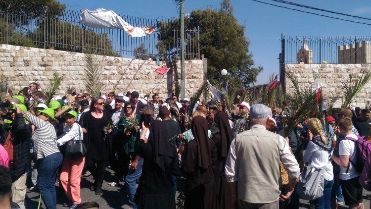 Bereits zu Palmsonntag waren viele Gläubigen in Jerusalem