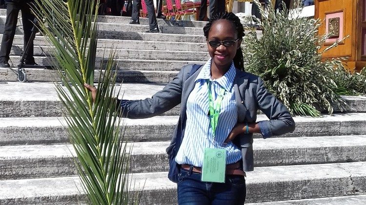 Tamandani Mervis Kamuyanja, a young woman from Malawi in Rome for the Pre-Synodal meeting