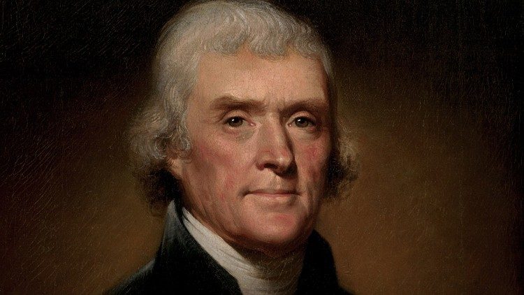 Thomas Jeffersonas  - vienas iš laisvos ir demokratinės JAV valstybės kalvių taip pat buvo vergų savininkas