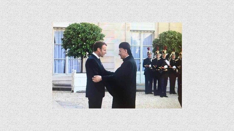Le cardinal Rai reçu à l'Élysée par le président de la République Emmanuel Macron.
