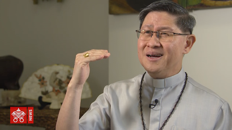 Cardinal Tagle speaking with Vatican News about Caritas Internationalis' "Share the Journey" campaign