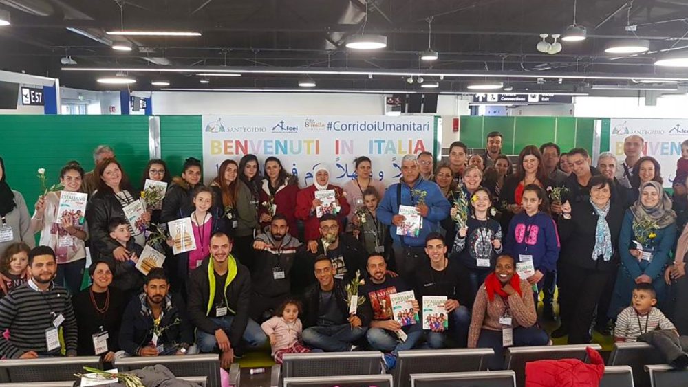 profughi syriani arrivano a Roma grazie ad un corridoio umanitario