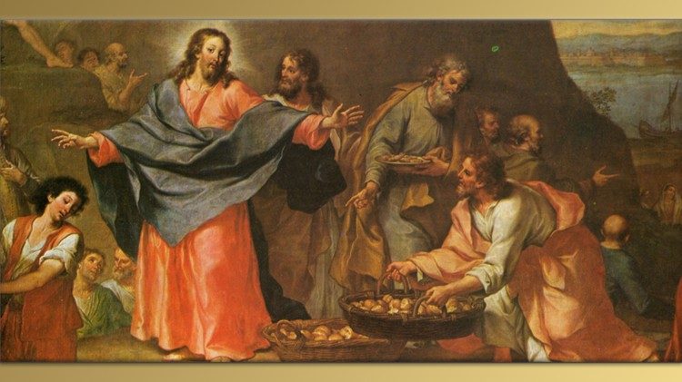 Исус умножава хлябовете и рибите
