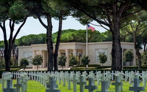The American military cemetery at Nettuno near Anzio which Pope Francis was scheduled to visit on November 2nd 2017.